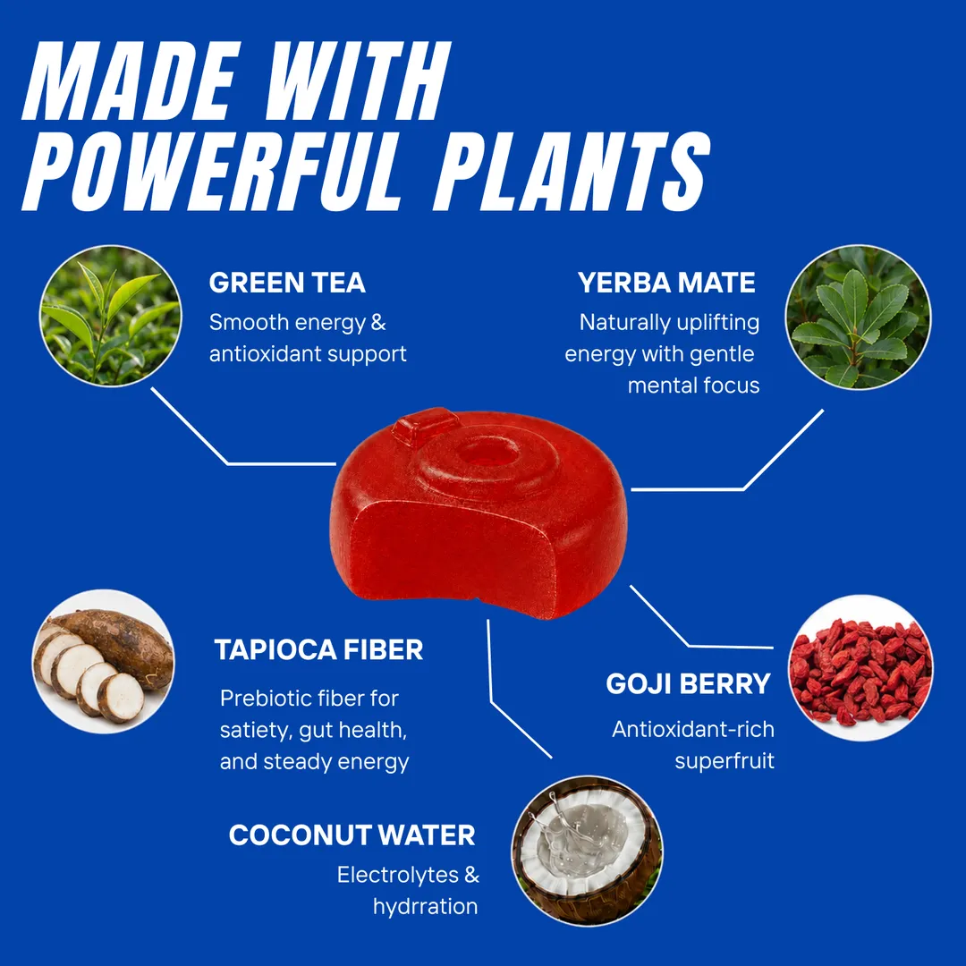 ōku® Conscious Energy® Gummy Snacks - Strawberry