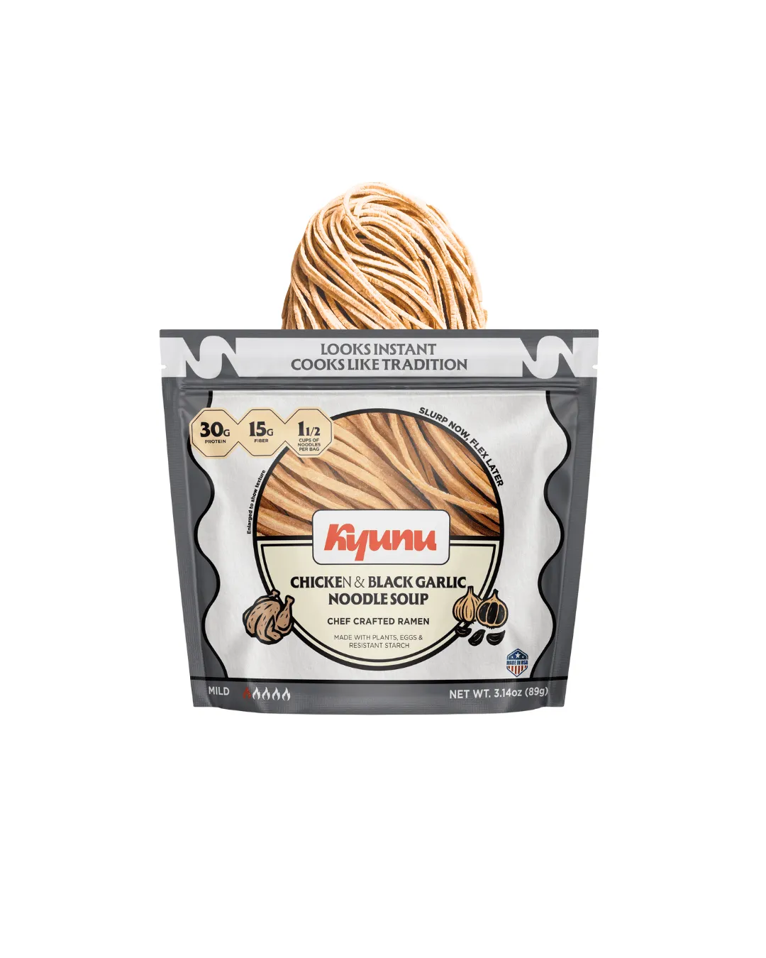 Chicken & Black Garlic Noodle Soup