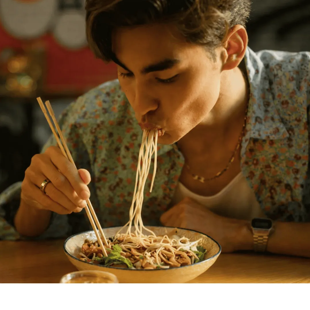 Chicken & Black Garlic Noodle Soup