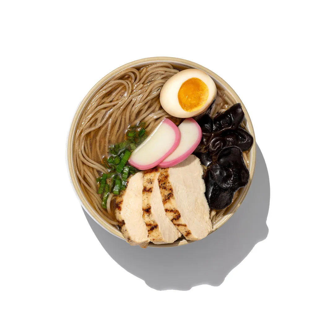 Chicken & Black Garlic Noodle Soup