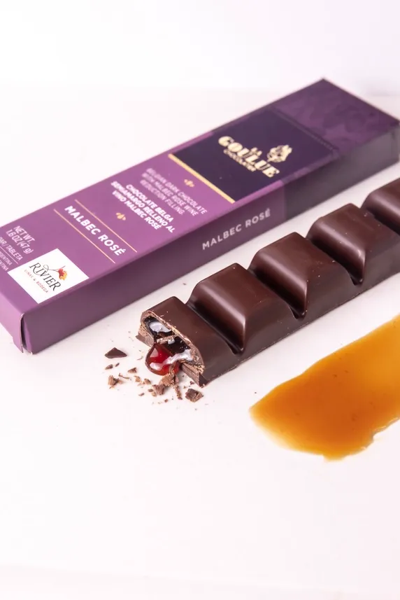 Malbec Rose Filled Chocolate Bar