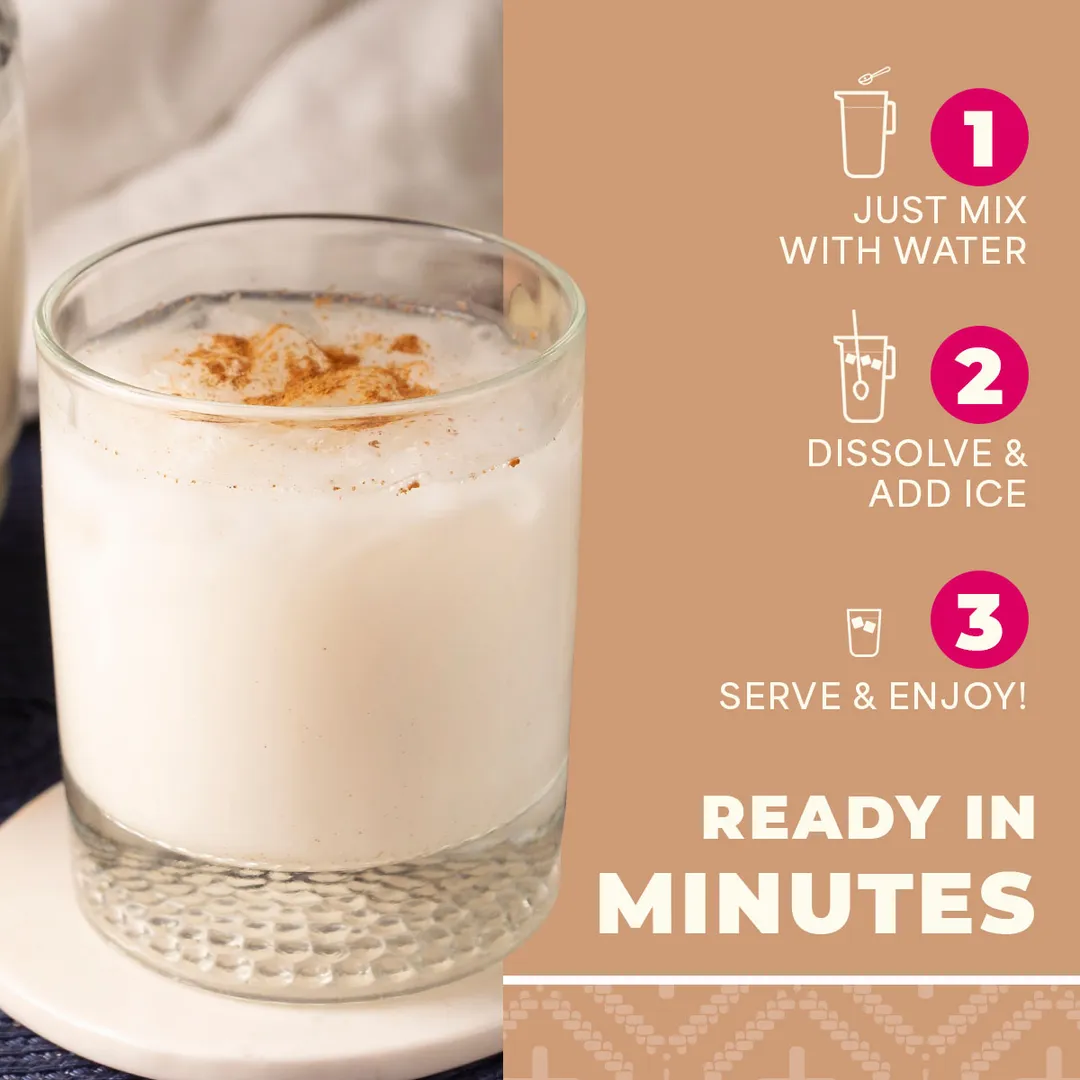 La Monjita Agua Fresca Horchata - Mexican Agua de Horchata Naturally Rice Flavored Drink Mix With Cinnamon