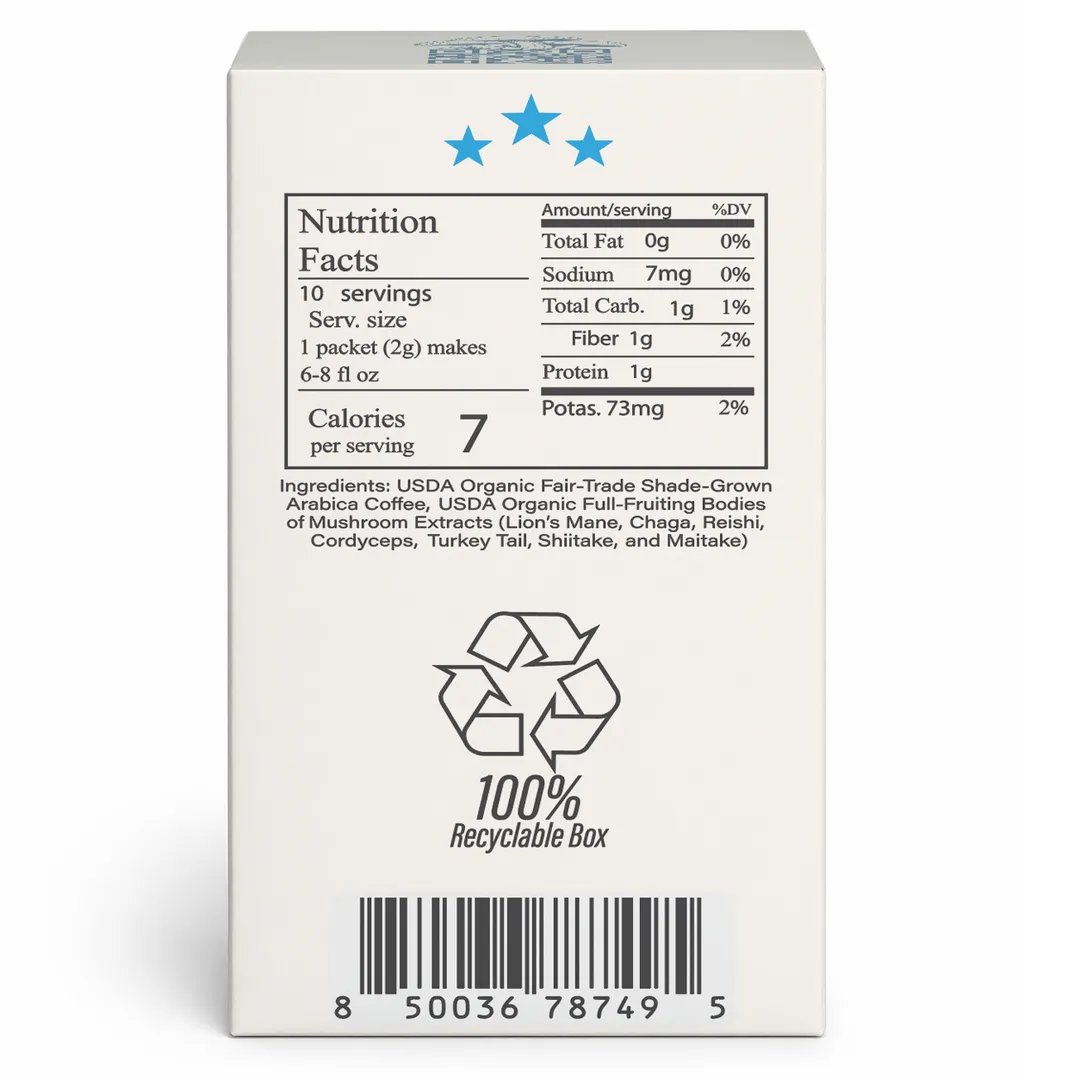 10-Pack Single Serve Mushroom Coffee
