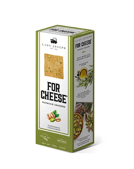 Pistachio and olive oil Crackers. 130g 4.5Oz