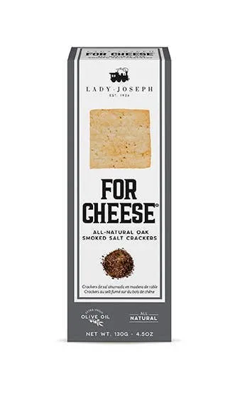All-natural Oak Smoked Salt Crackers for cheese. 4.50oz