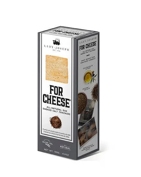 All-natural Oak Smoked Salt Crackers for cheese. 4.50oz