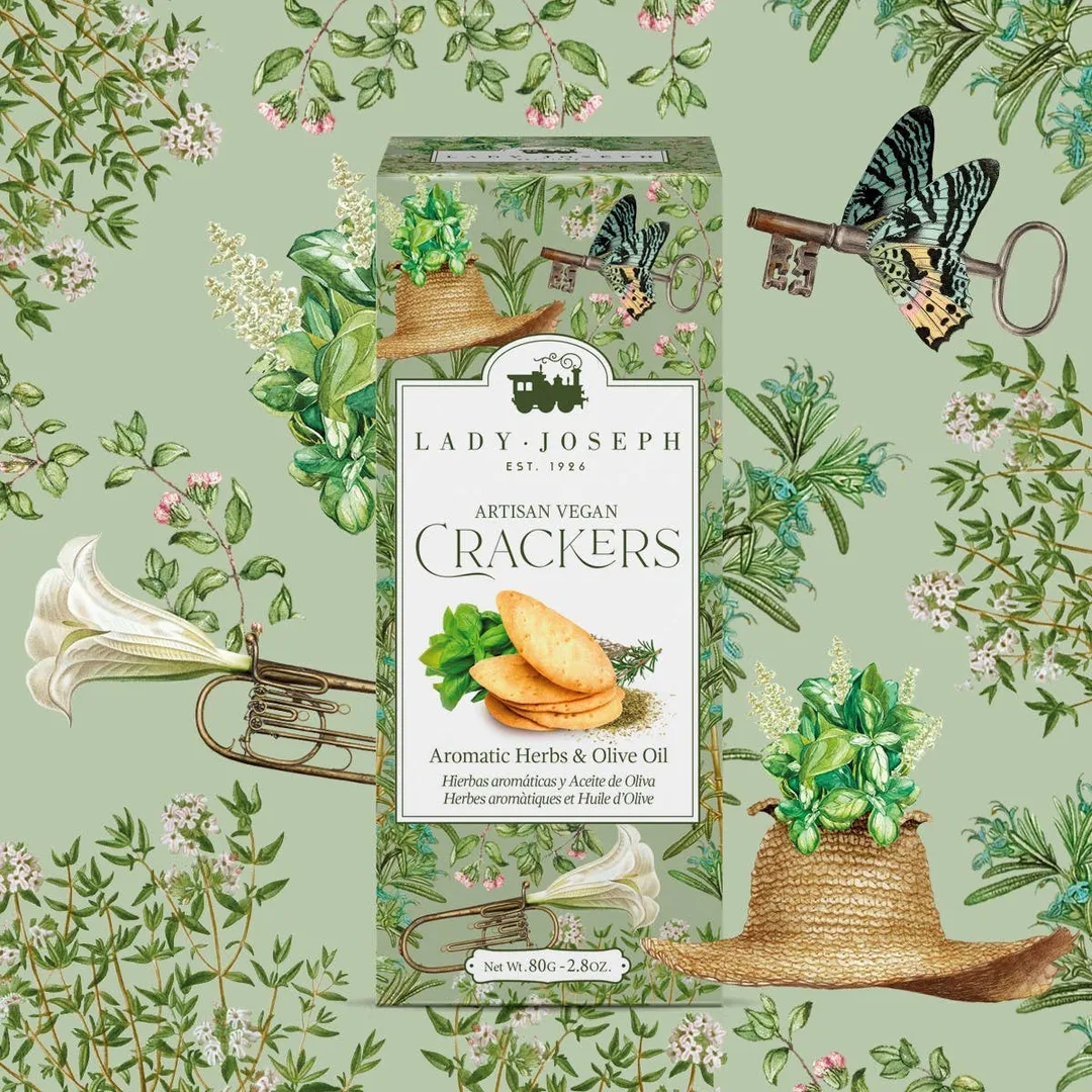 Artisan Vegan Crackers With Aromatic Herbs