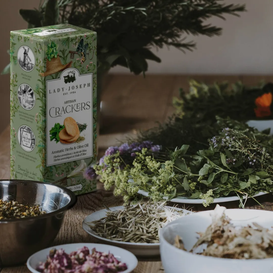 Artisan Vegan Crackers With Aromatic Herbs