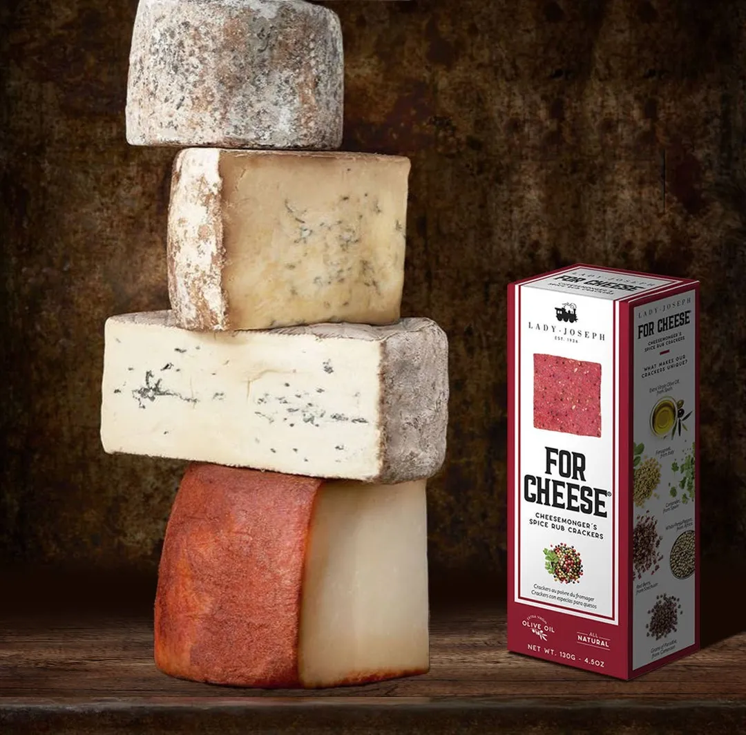 Cheesemonger´s spice rub crackers for cheese. 130g 4.5oz