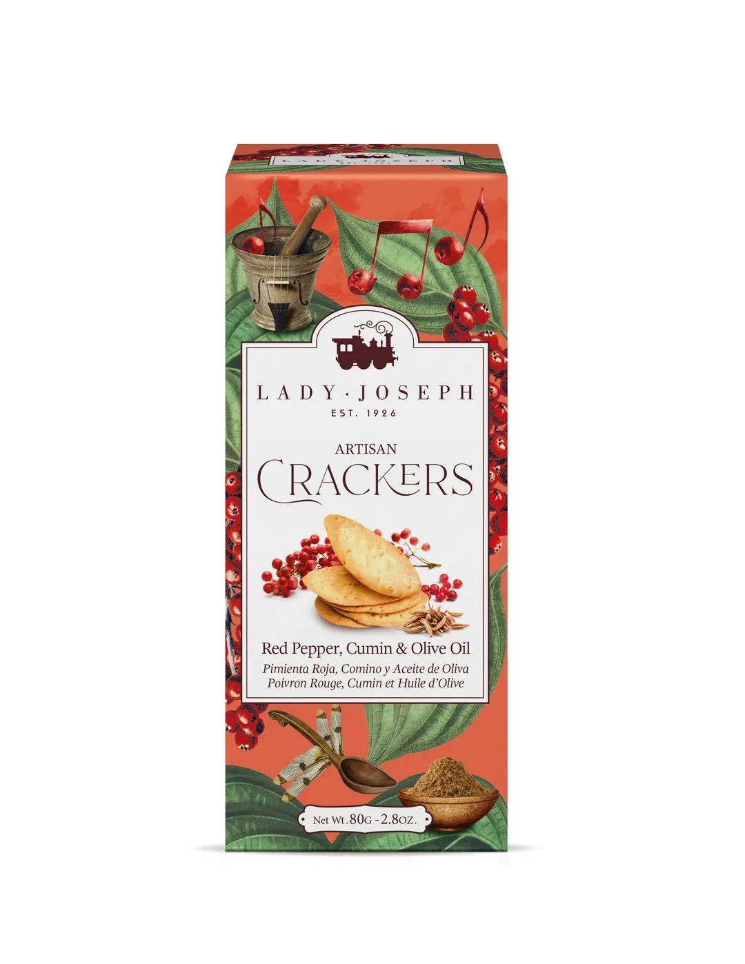 Crackers With Red Pepper, Cumin & Olive Oil (Cracker Snack)