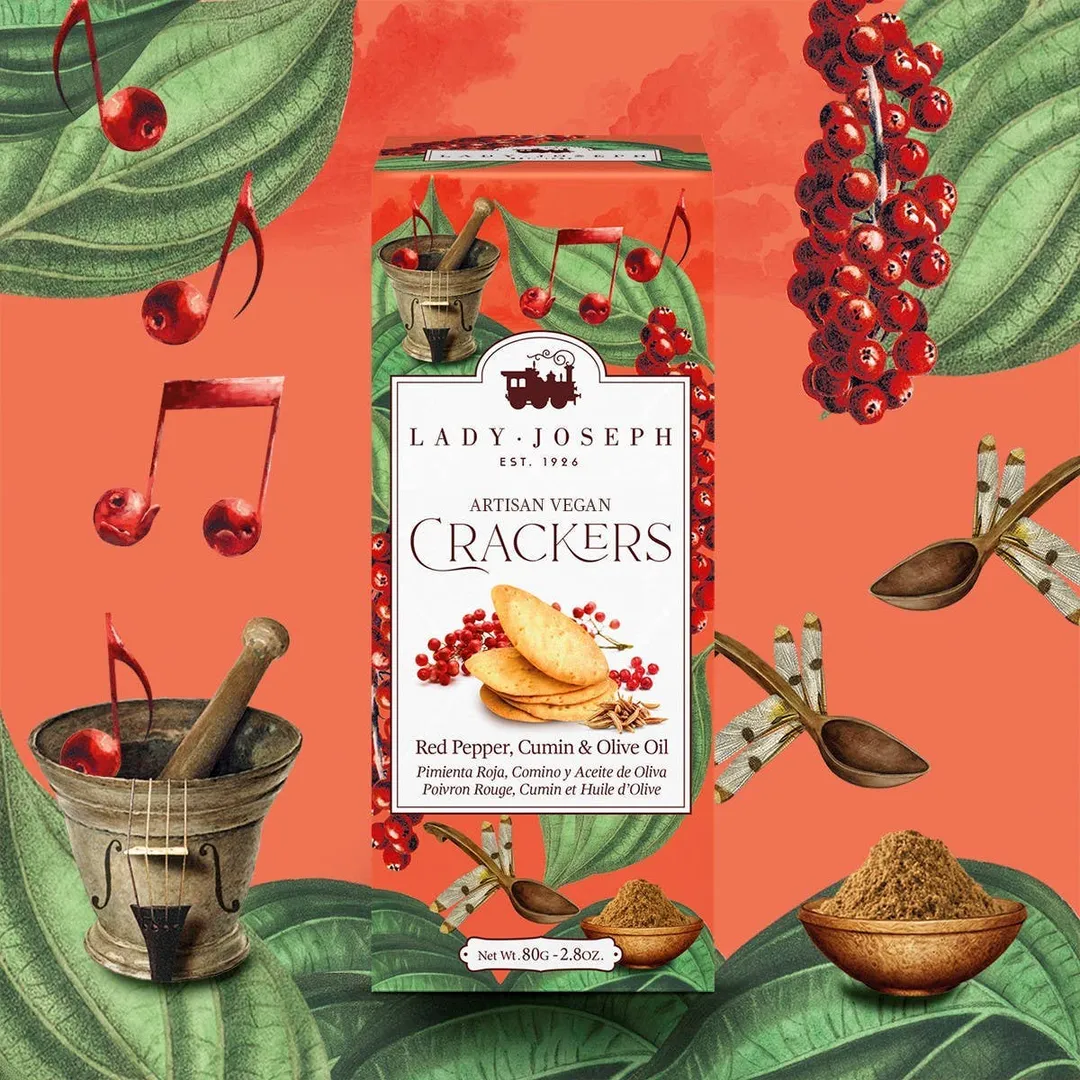 Crackers With Red Pepper, Cumin & Olive Oil (Cracker Snack)