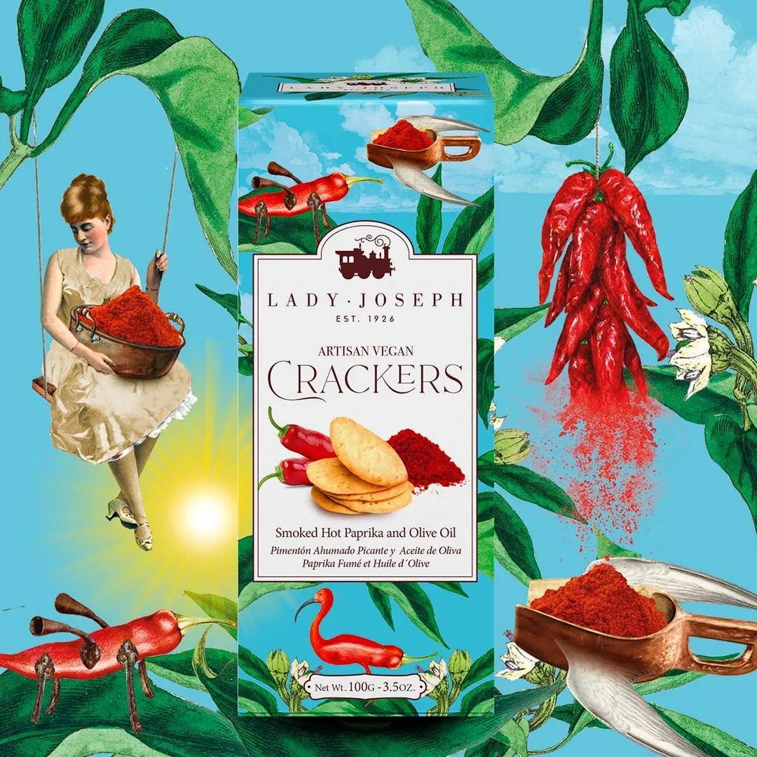 Crackers With Smoked Hot Paprika. 
