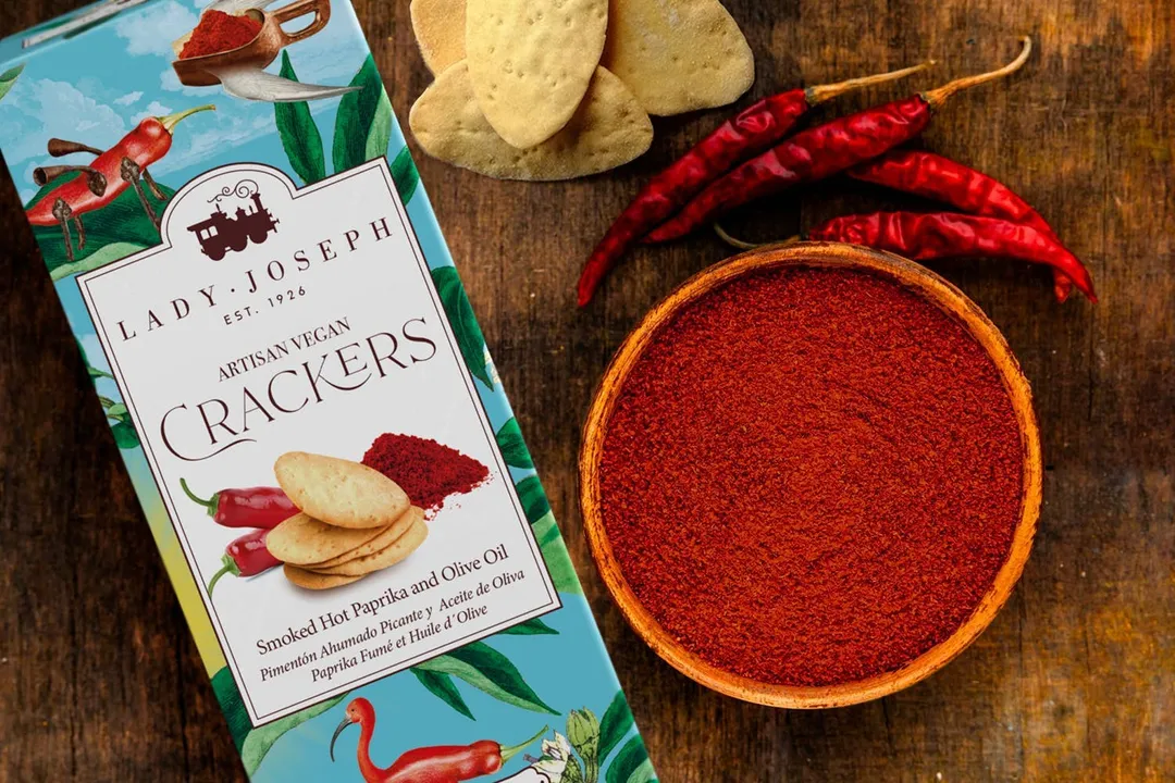 Crackers With Smoked Hot Paprika. 