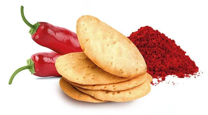 Crackers With Smoked Hot Paprika. 