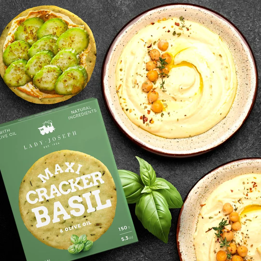 Maxi Cracker With Basil And Olive Oil, 5.3oz