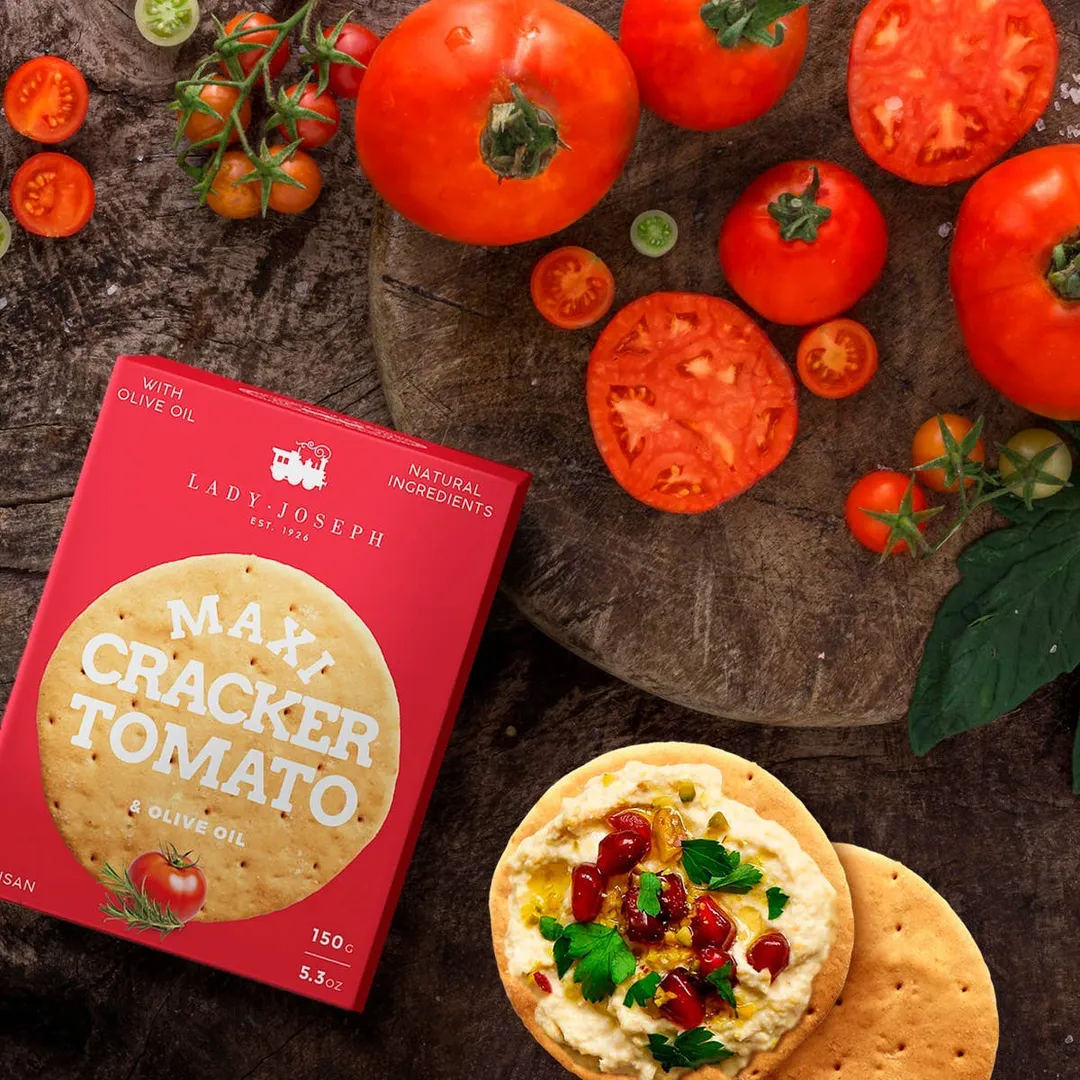 Maxi Cracker With Tomato, Rosemary & Olive Oil Snack Cracker