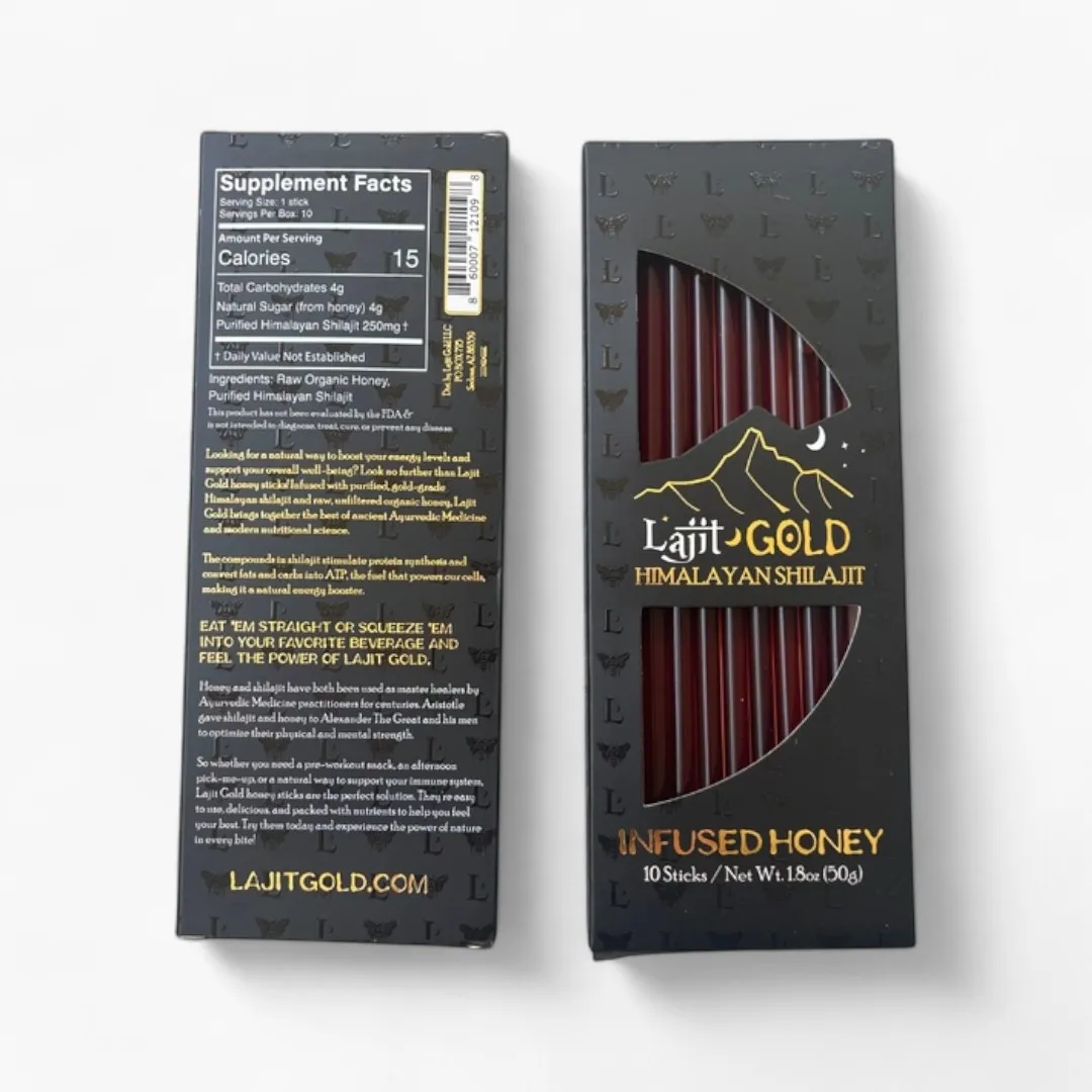 Shilajit Infused Honey Sticks