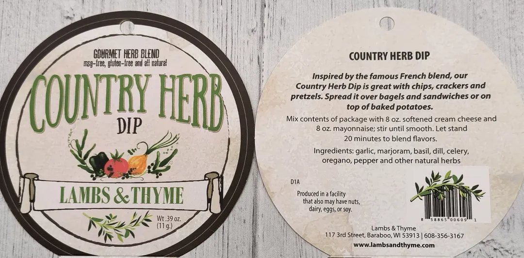 Country Herb Dip - Half Dozen