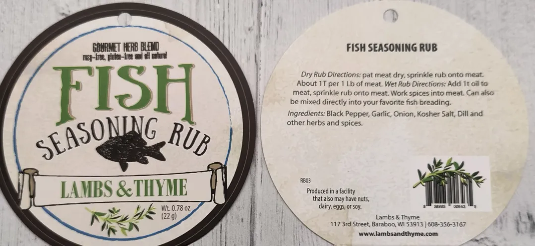 Fish Seasoning Rub - Half Dozen