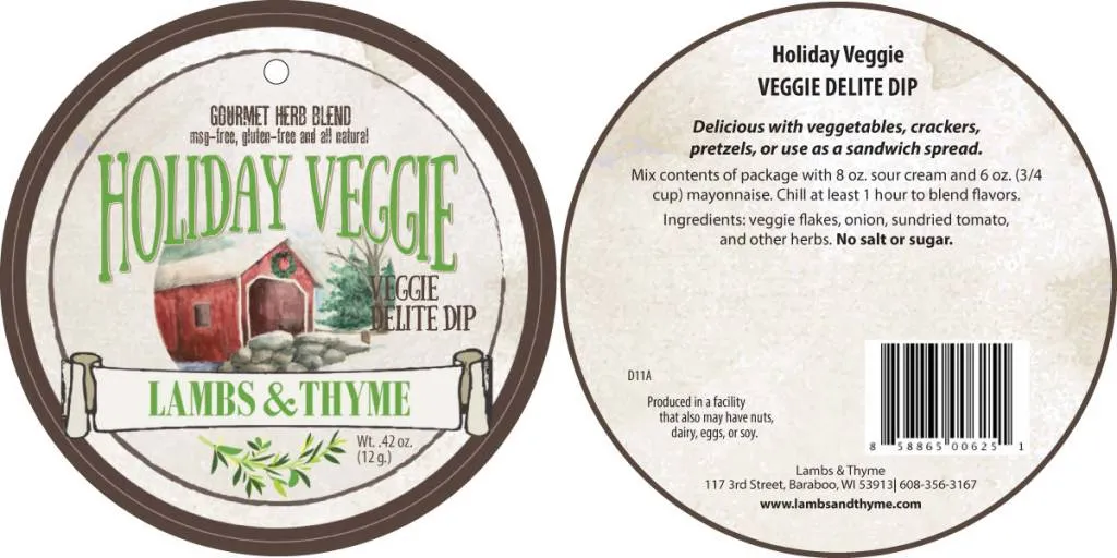 Holiday Veggie Dip - Half Dozen