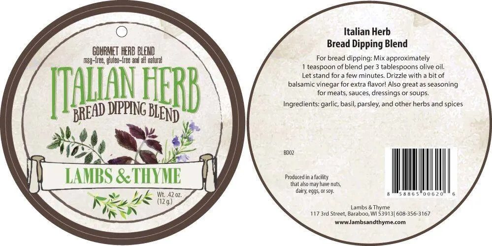Italian Herb Bread Dipping Blend - Dozen