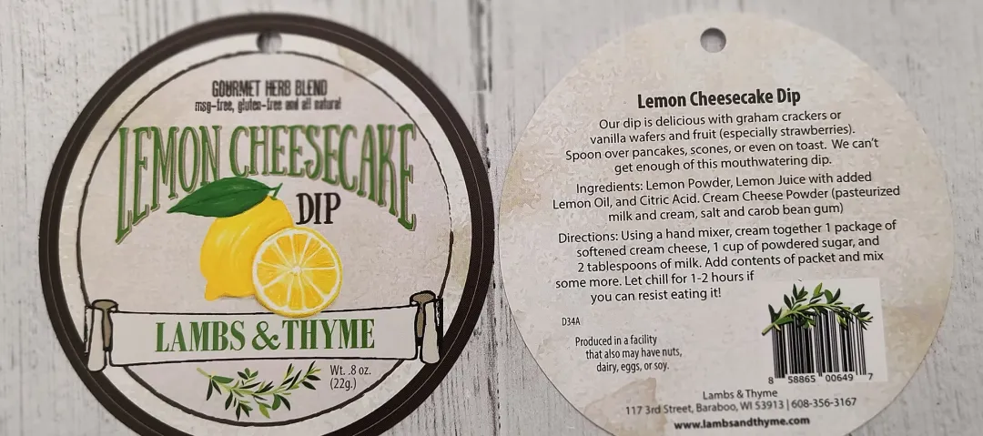 Lemon Cheesecake Dip - Dozen