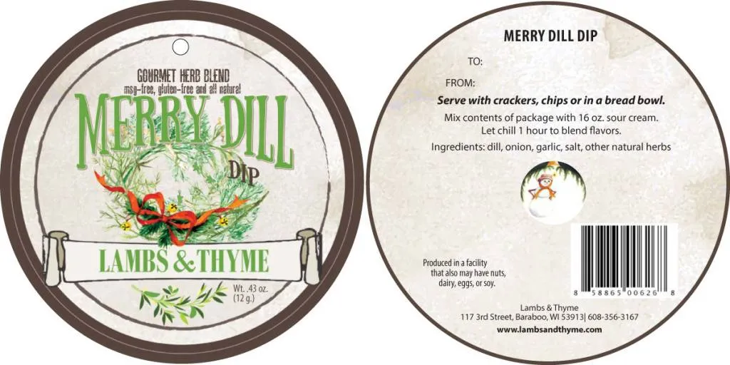 Merry Dill Dip - Half Dozen