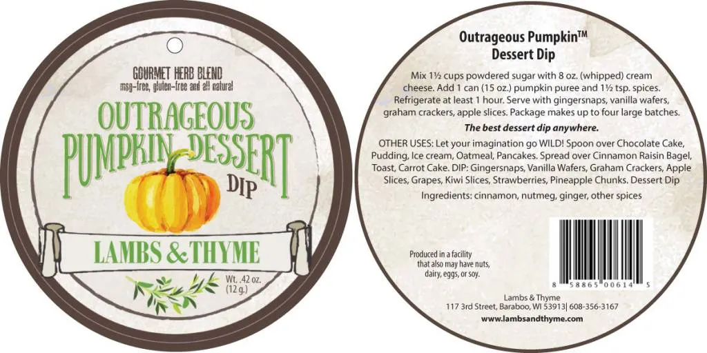 Outrageous Pumpkin Dip - Half Dozen