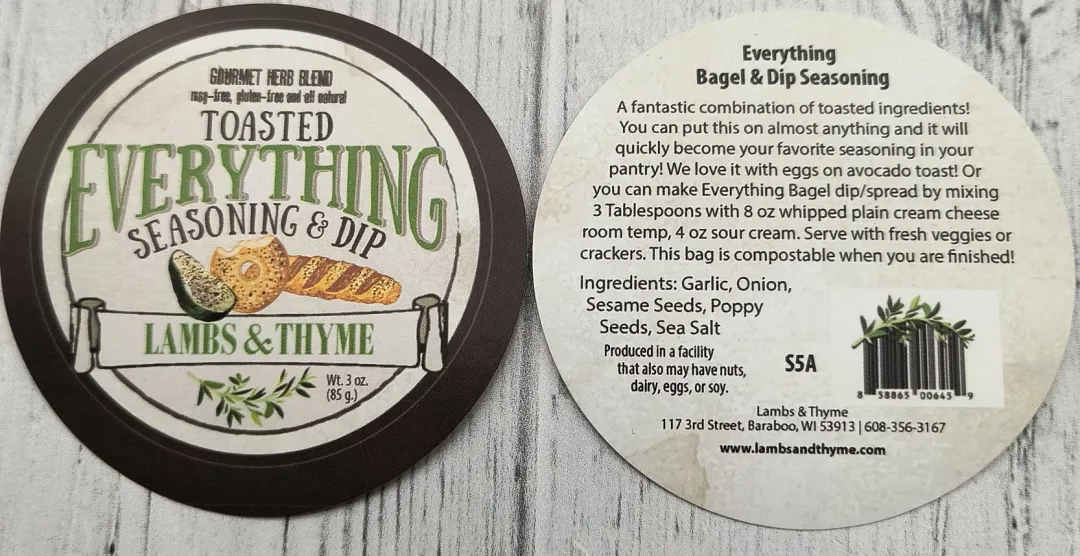 Toasted Everything Bagel Seasoning & Dip - Dozen