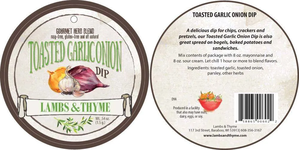 Toasted Garlic and Onion Dip - Half Dozen