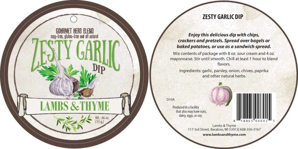 Zesty Garlic Dip - Half Dozen