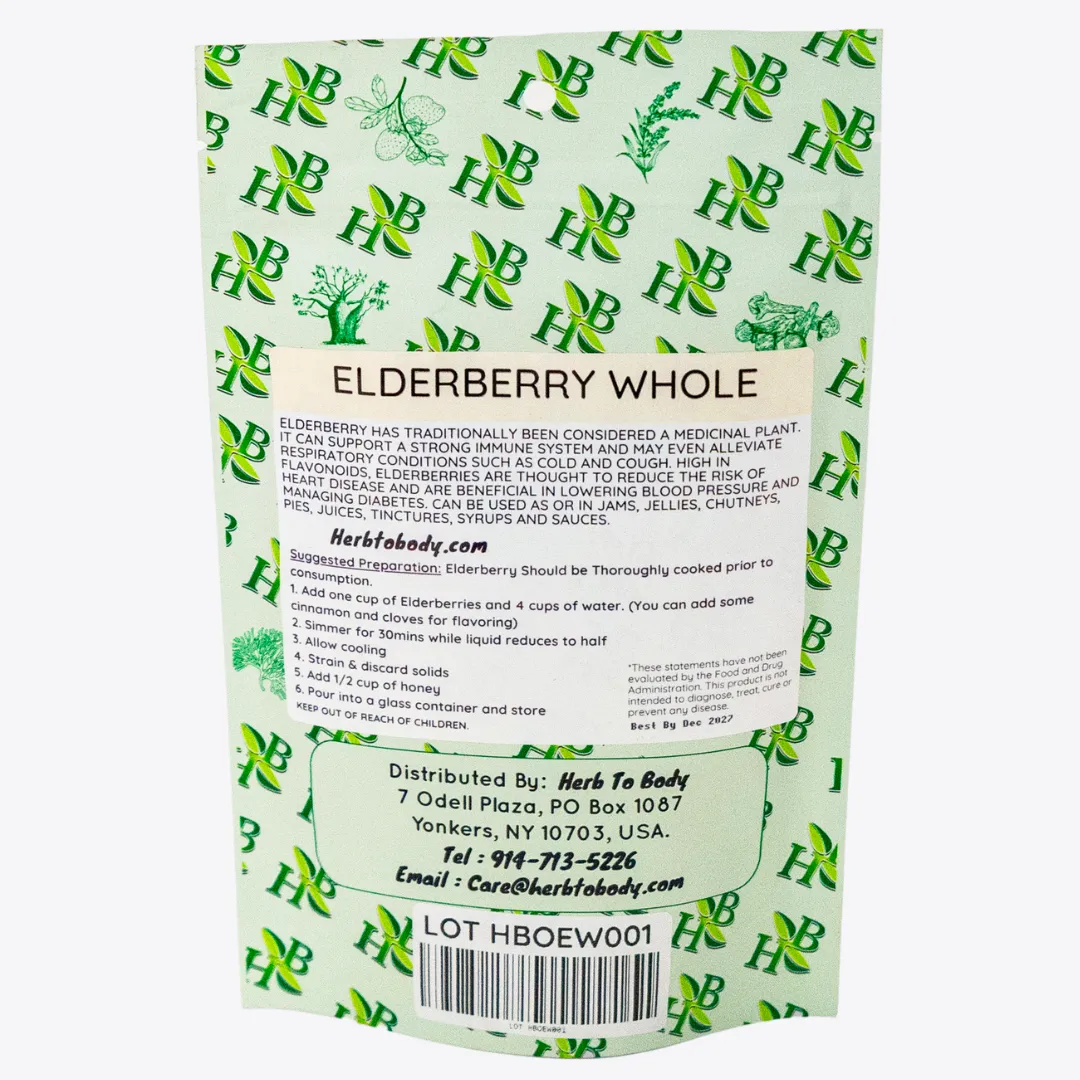 Organic Elderberry Whole 4oz