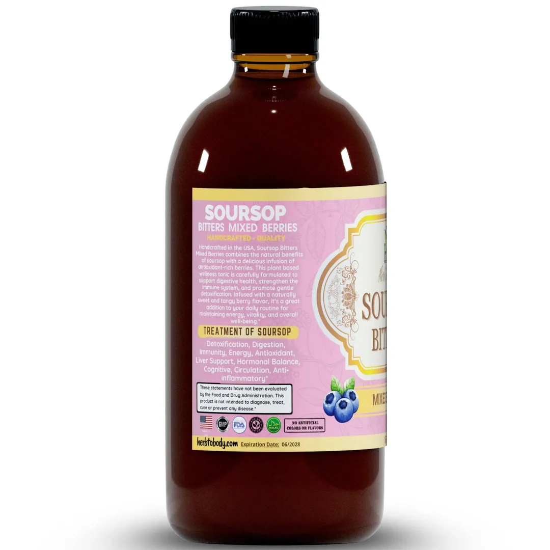Soursop Bitters Mixed Berries – Immune & Digestive Support 