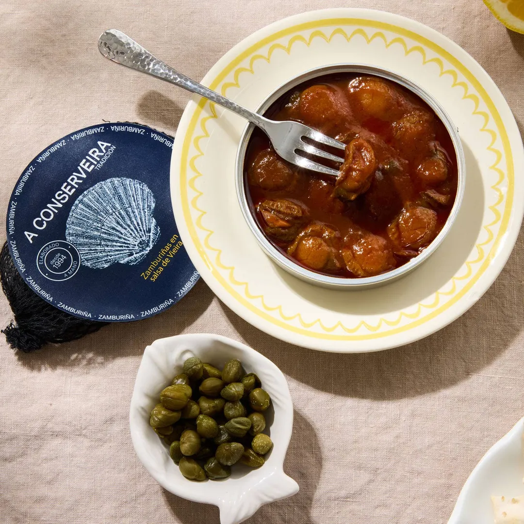 A Conserveira Tradición Small Scallops in Vieira Sauce "Zamburiñas"
