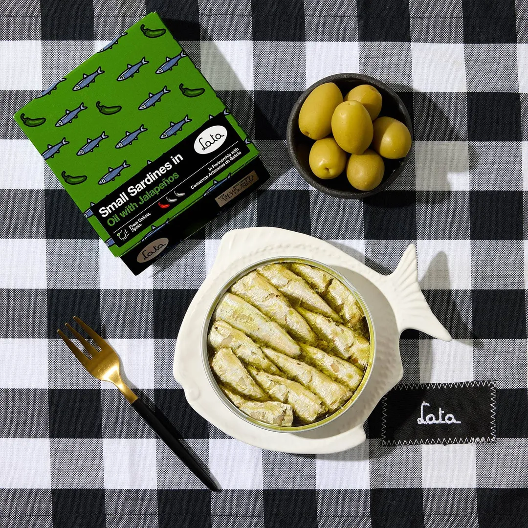 Lata Small Sardines in Olive Oil with Jalapeños