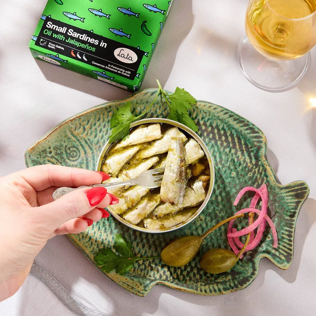 Lata Small Sardines in Olive Oil with Jalapeños