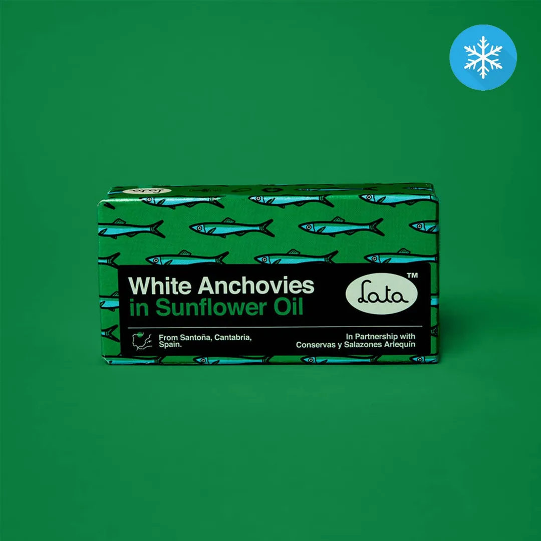 Lata White Anchovies (Boquerones) in Sunflower Oil - Coming back in the Fall