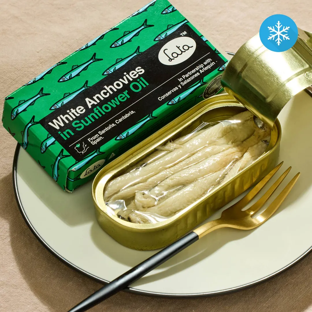 Lata White Anchovies (Boquerones) in Sunflower Oil - Coming back in the Fall