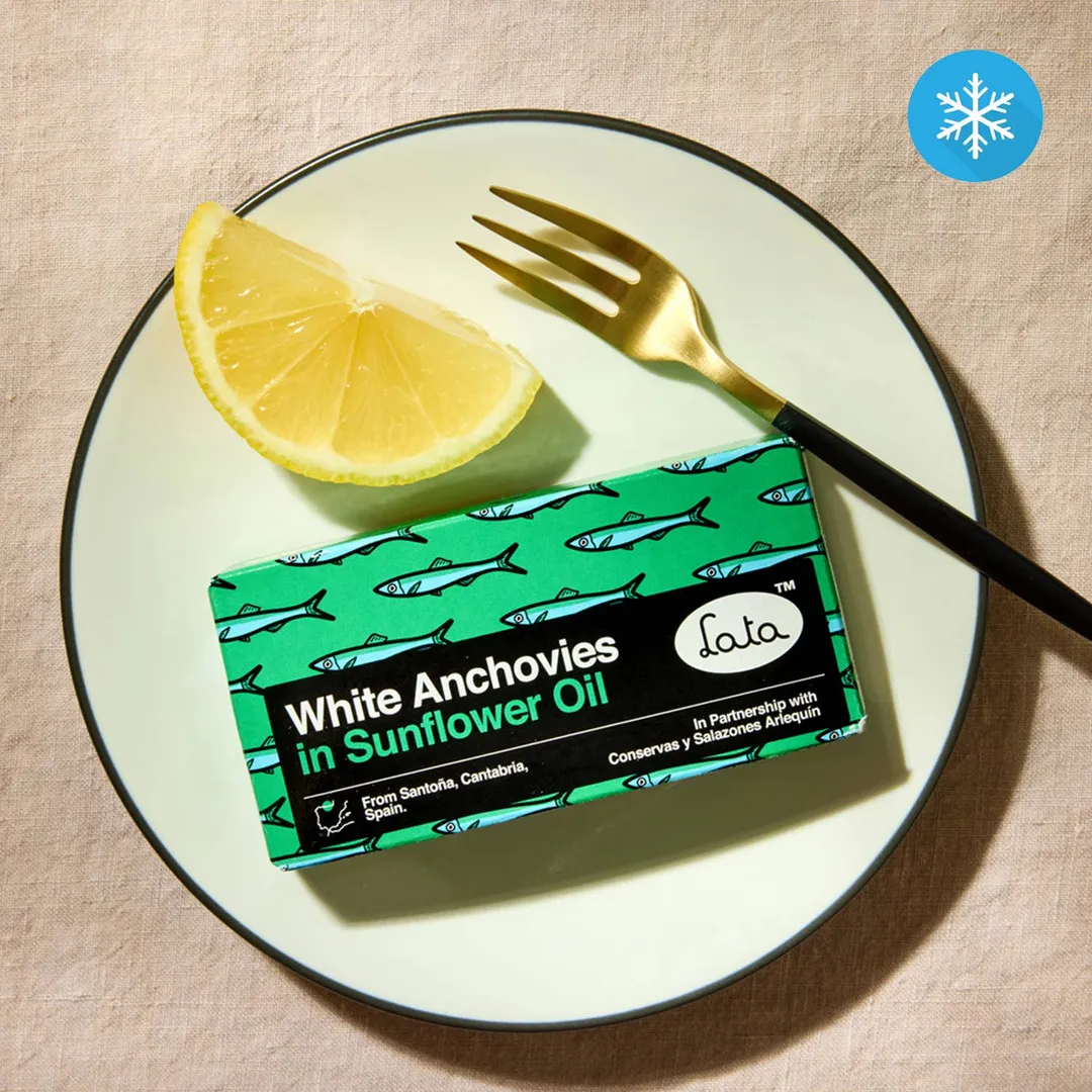 Lata White Anchovies (Boquerones) in Sunflower Oil - Coming back in the Fall