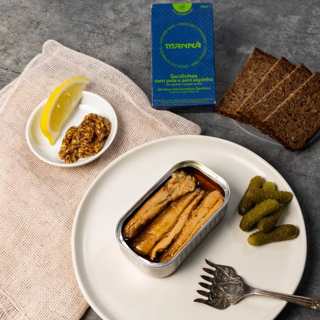 Manná Skinless and Boneless Sardines in Extra Virgin Olive Oil