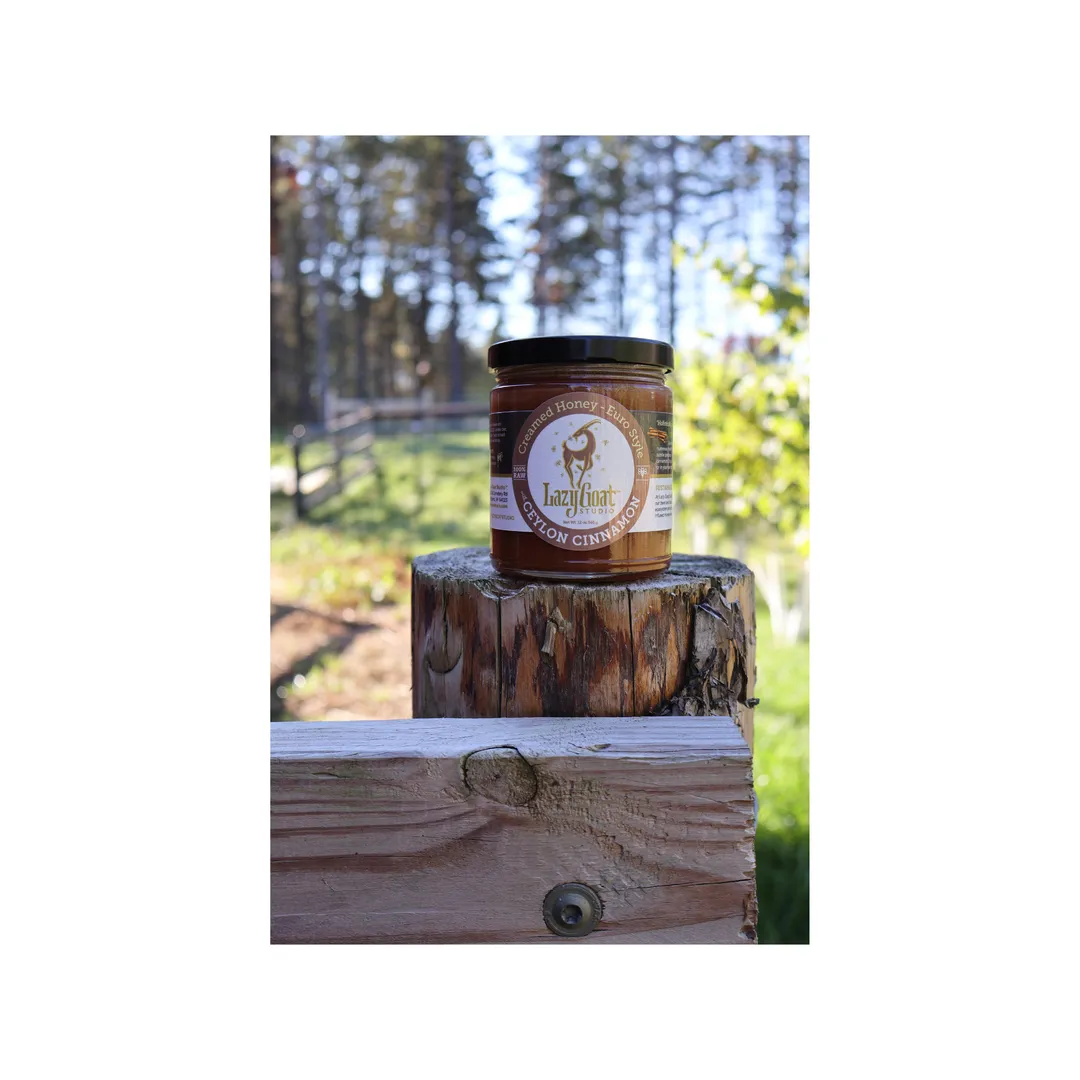 Ceylon Cinnamon Creamed Honey- Euro Style by Lazy Goat Studio, 12oz