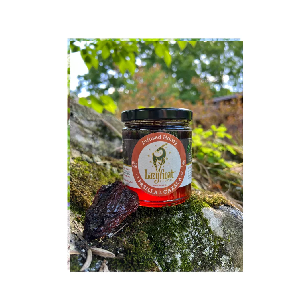 Pasilla de Oaxaca Infused Honey by Lazy Goat Studio, 12oz