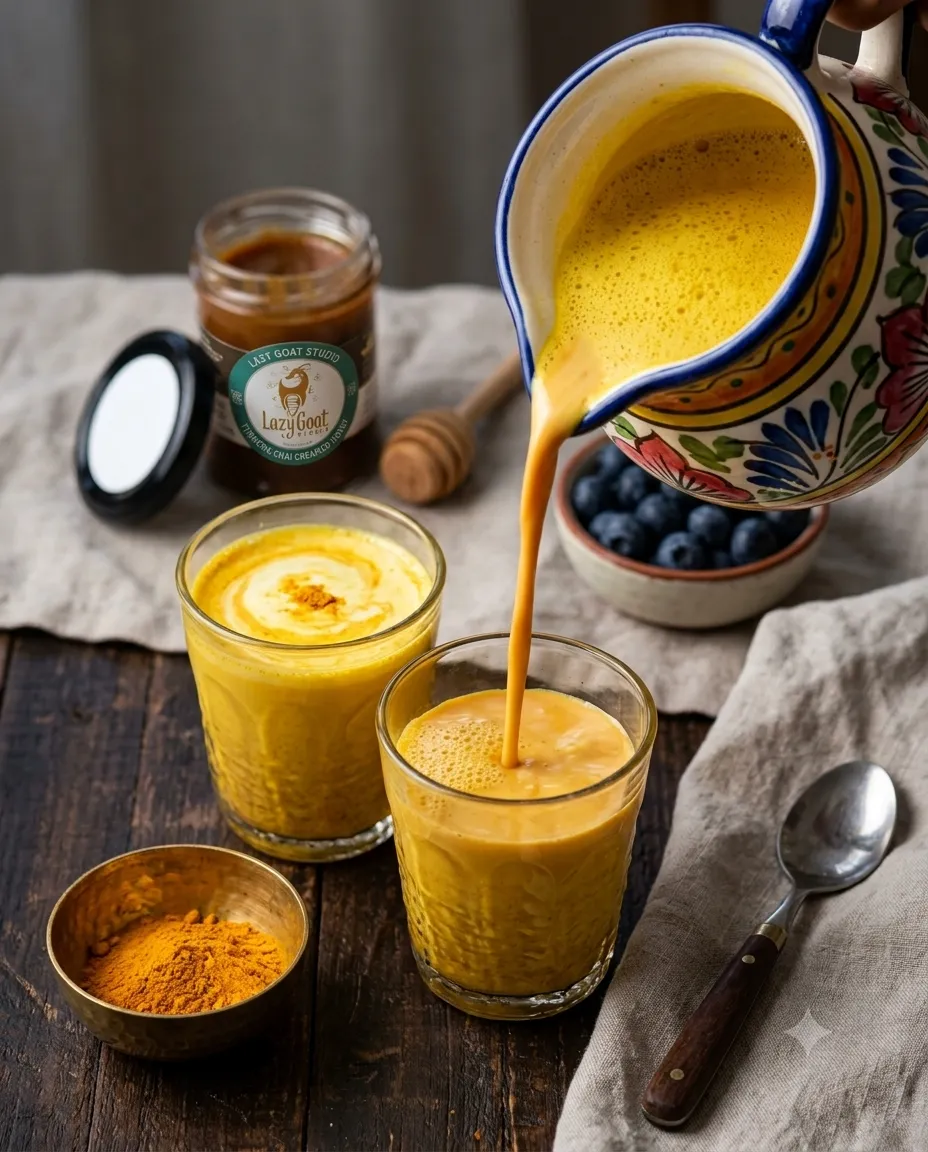 Turmeric Chai Creamed Honey - Euro Style, by Lazy Goat Studio, 3oz