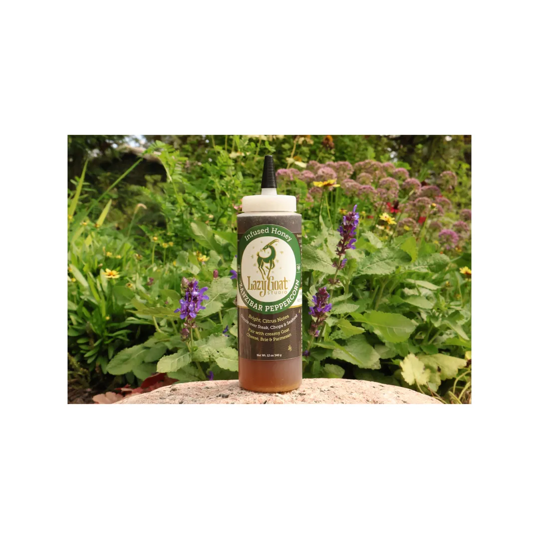 Zanzibar Peppercorn Hot Honey in Squeeze Bottle 12oz