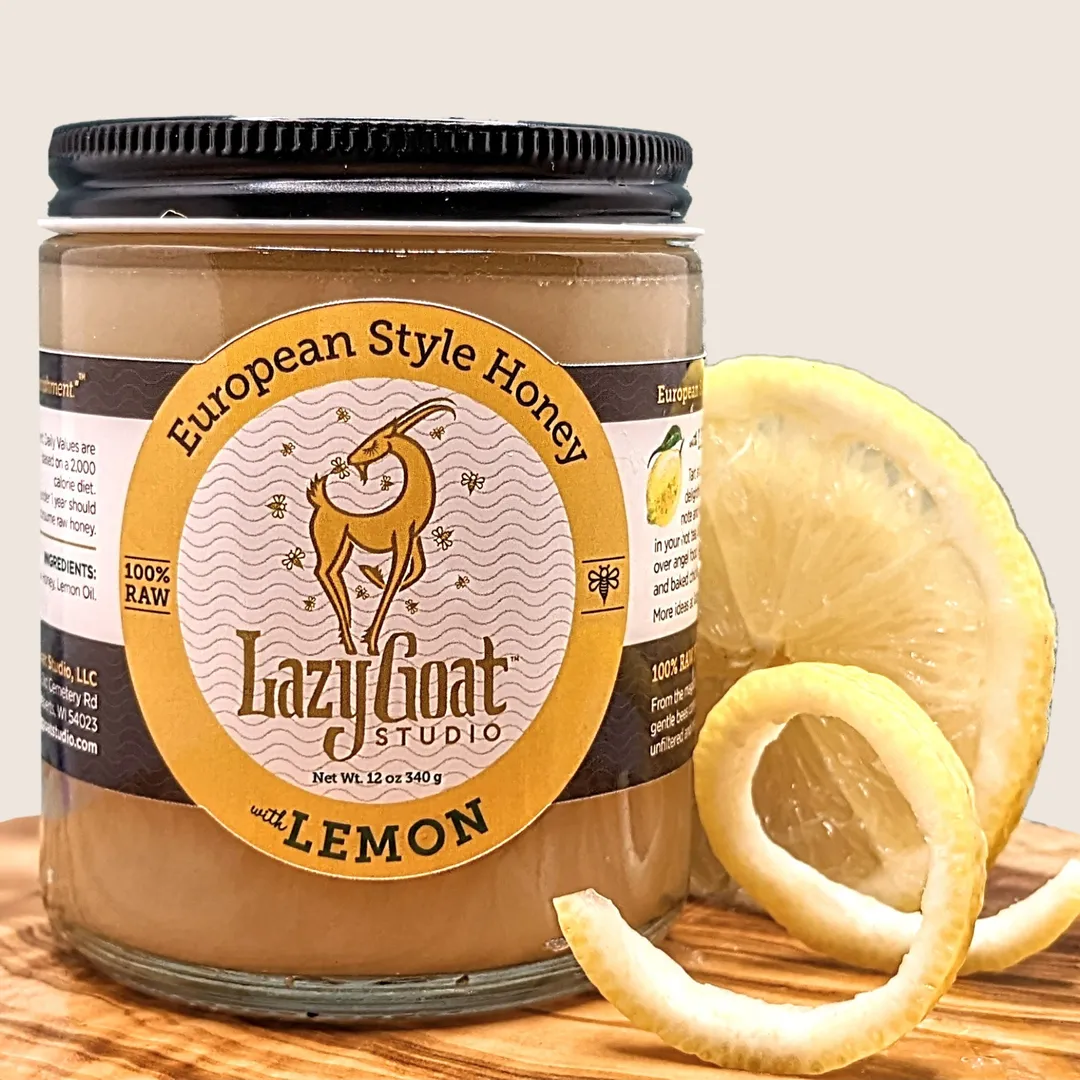 Lemon Creamed Honey - Euro Style by Lazy Goat Studio, 12oz