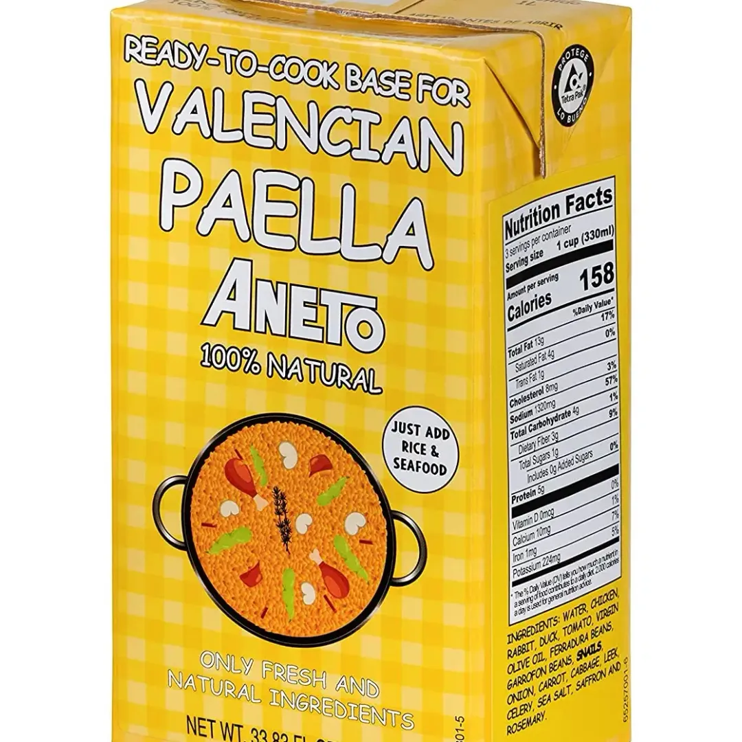 Aneto 100% Natural Valencian Paella Cooking Base Broth