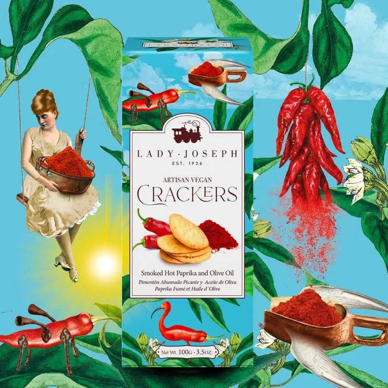 Artisan Vegan Crackers with Smoked Hot Paprika
