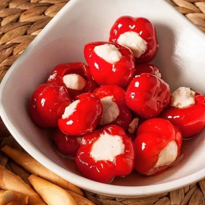 Cherry peppers stuffed cheese