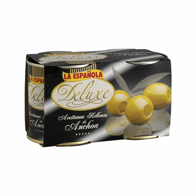 "Deluxe" Anchovy Stuffed Manzanilla Olives | 2-pack