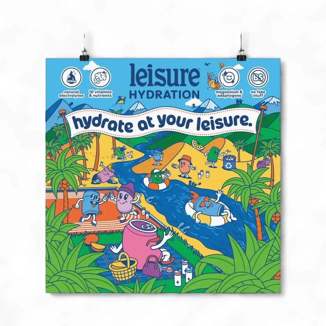 18"x18" Leisure Hydration Market Poster - Square